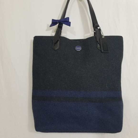 Coach Wool North South Tote - Picture 1 of 14